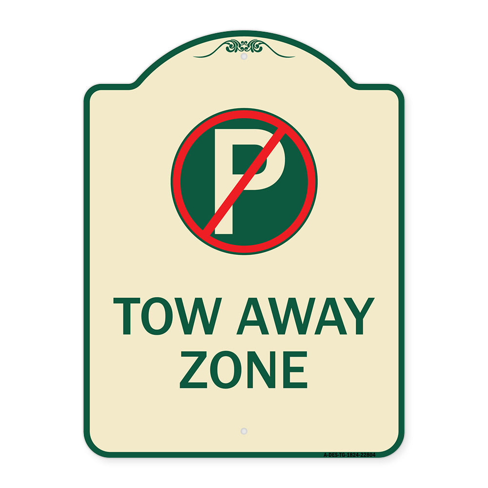 Tow Away Zone (No Parking Symbol)