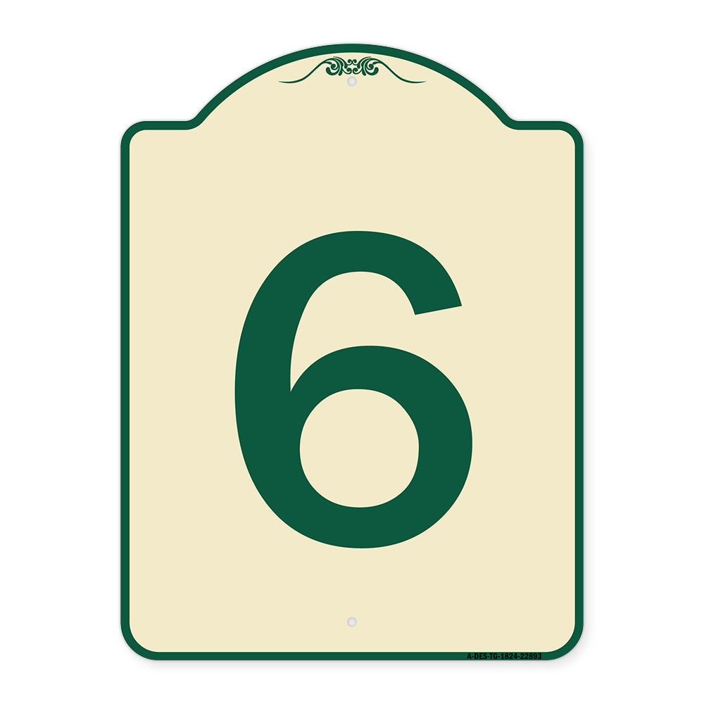 Sign with Number 6