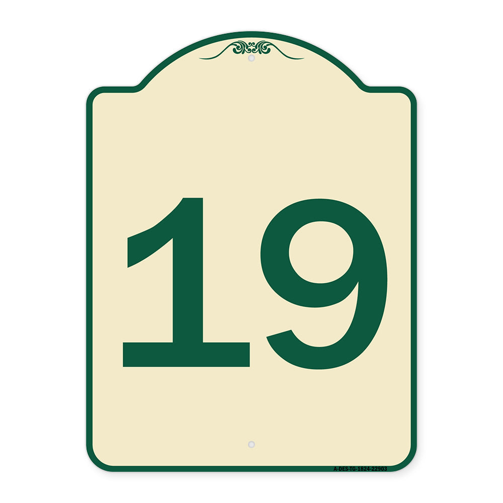 Sign with Number '19