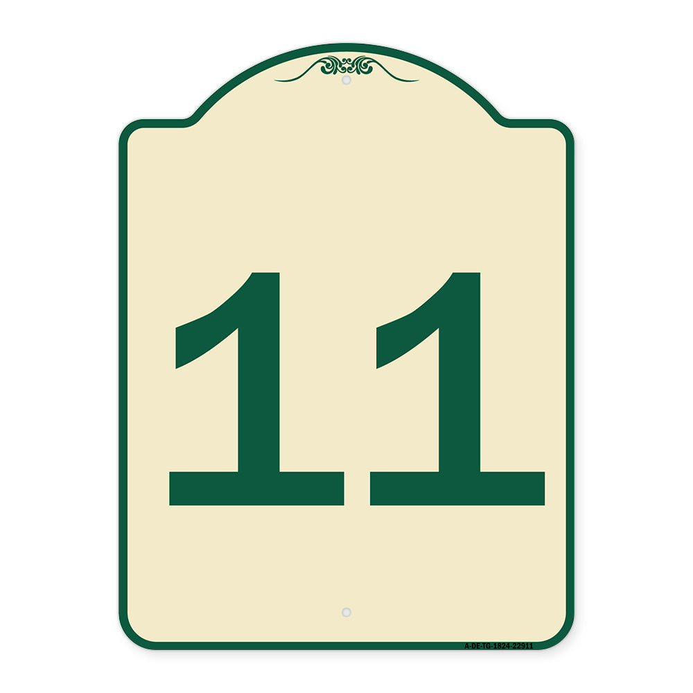 Sign with Number '11