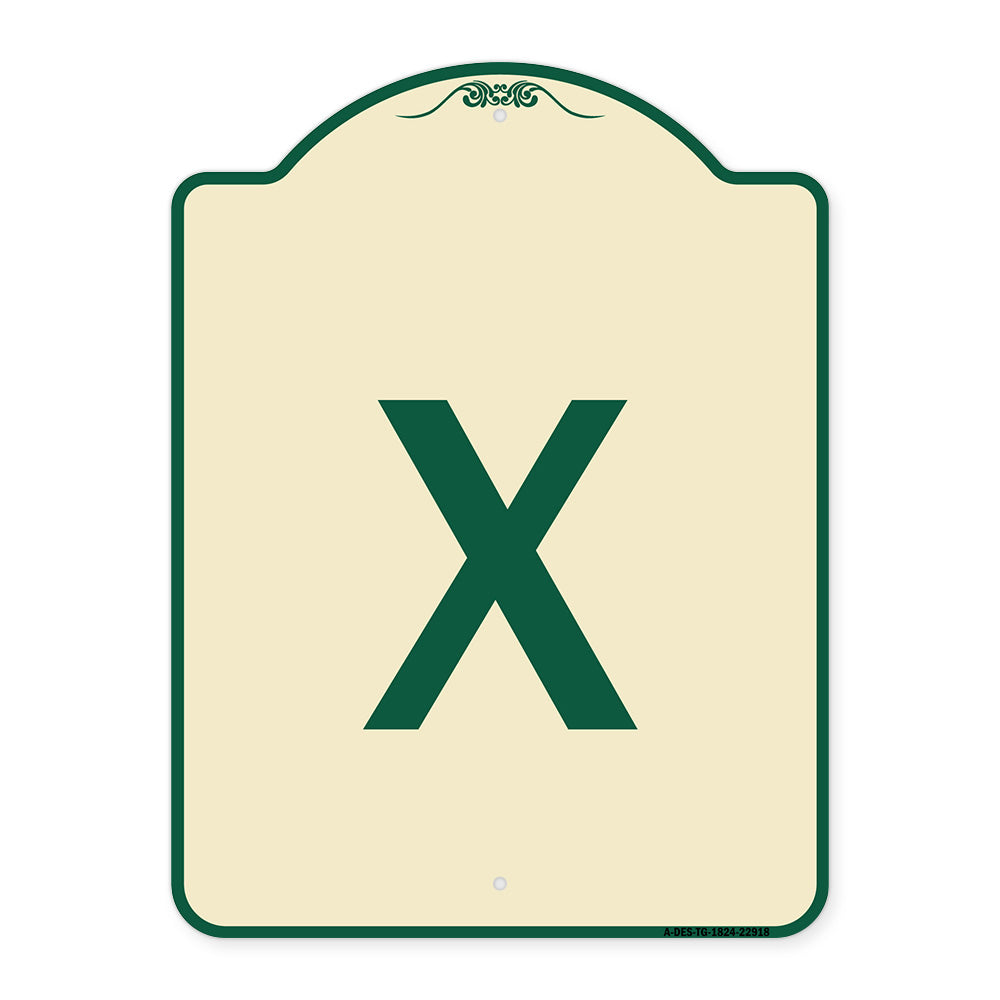 Sign with Letter X