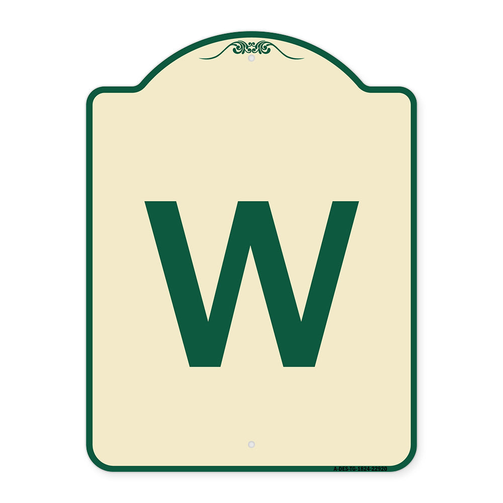 Sign with Letter W