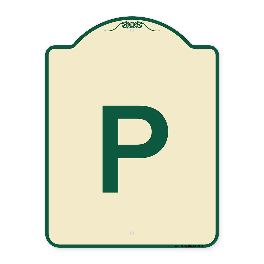 Sign with Letter P