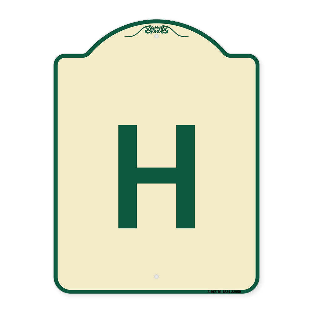 Sign with Letter H