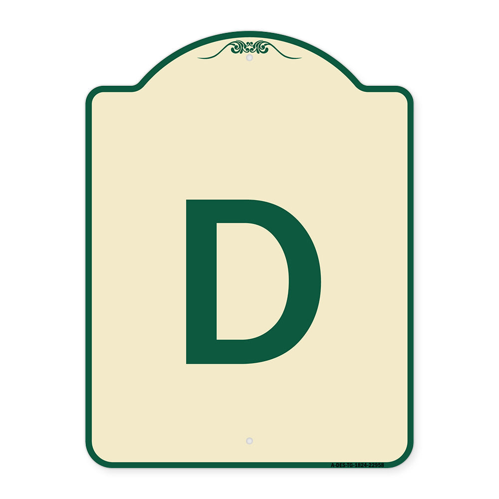 Sign with Letter D