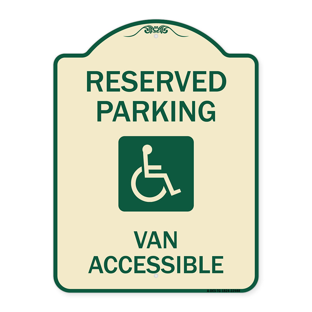 Reserved Parking Van Accessible with Symbol