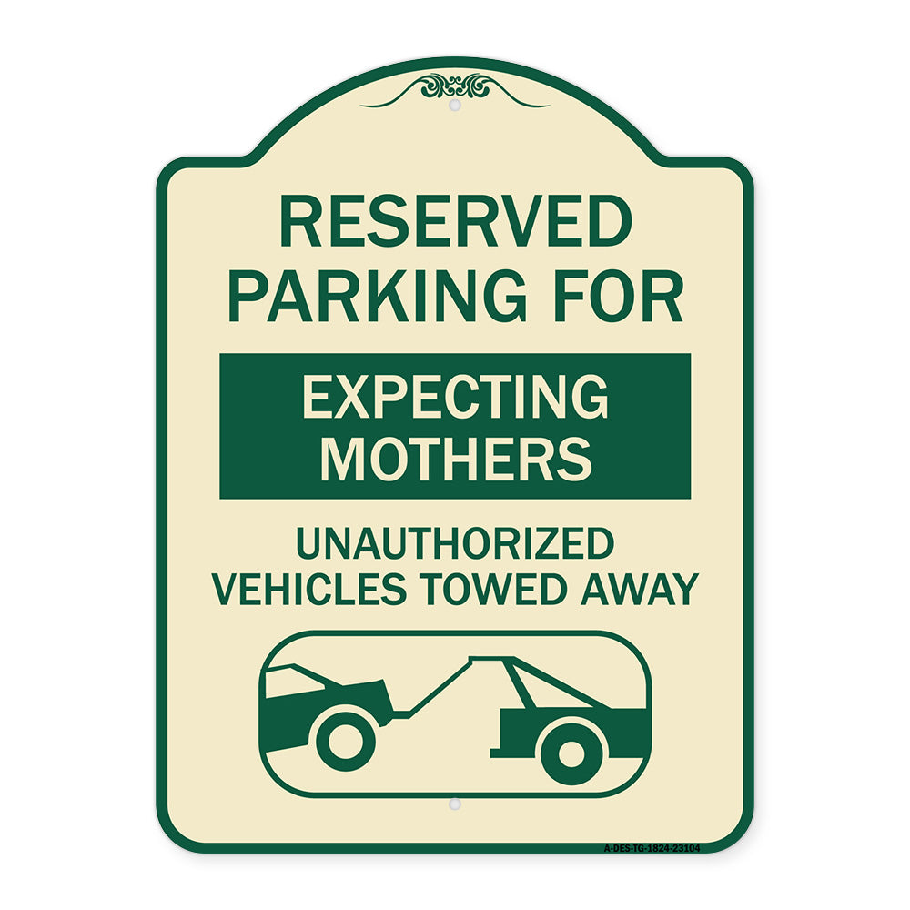 Reserved Parking for Expecting Mothers Unauthorized Vehicles Towed Away