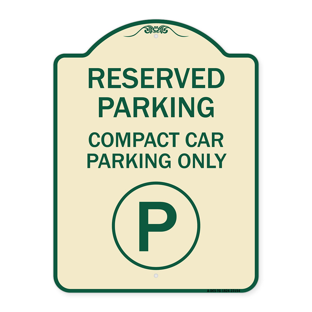 Reserved Parking - Compact Car Parking Only (With Parking Symbol)