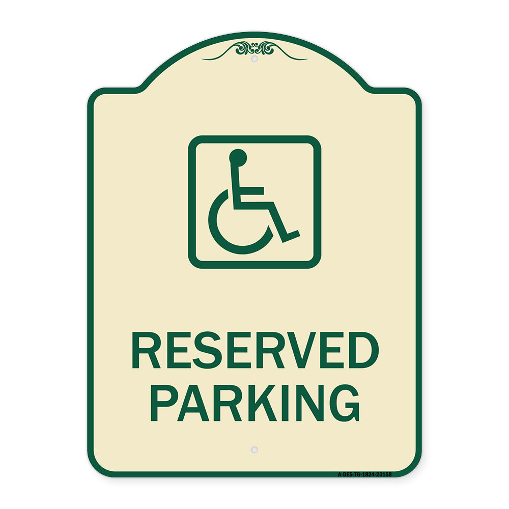 Reserved Parking (Handicapped Symbol) (Blue)