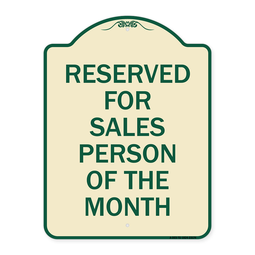 Reserved for Salesperson of the Month