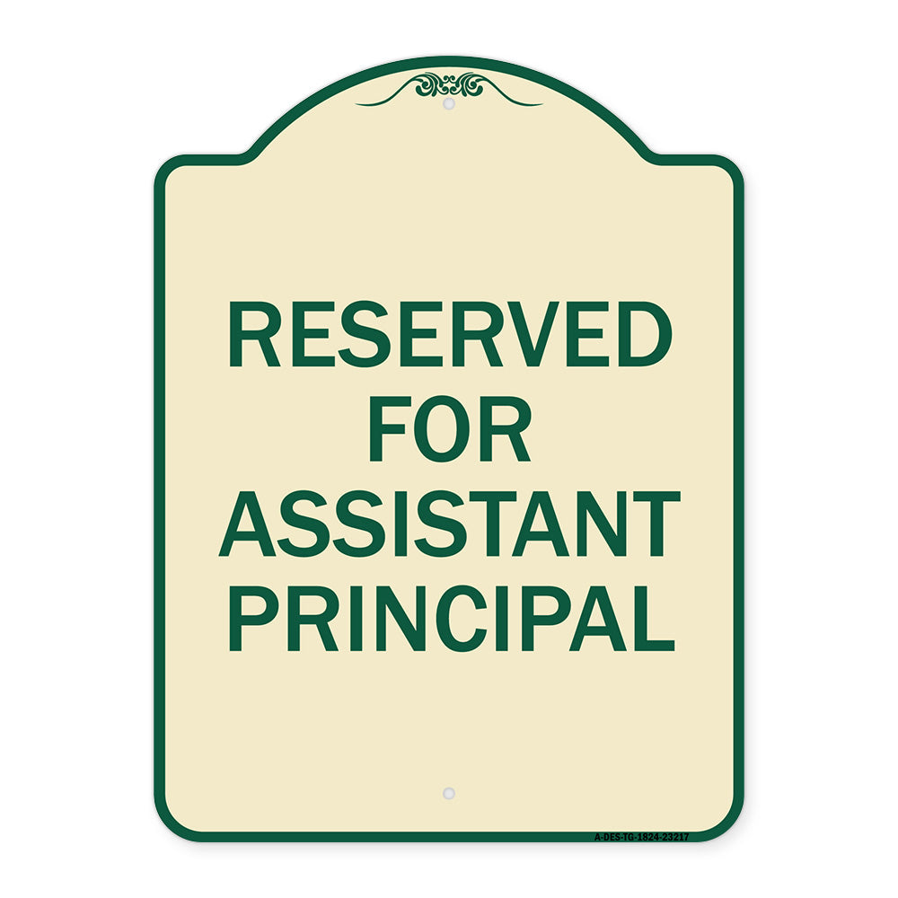 Reserved for Assistant Principal
