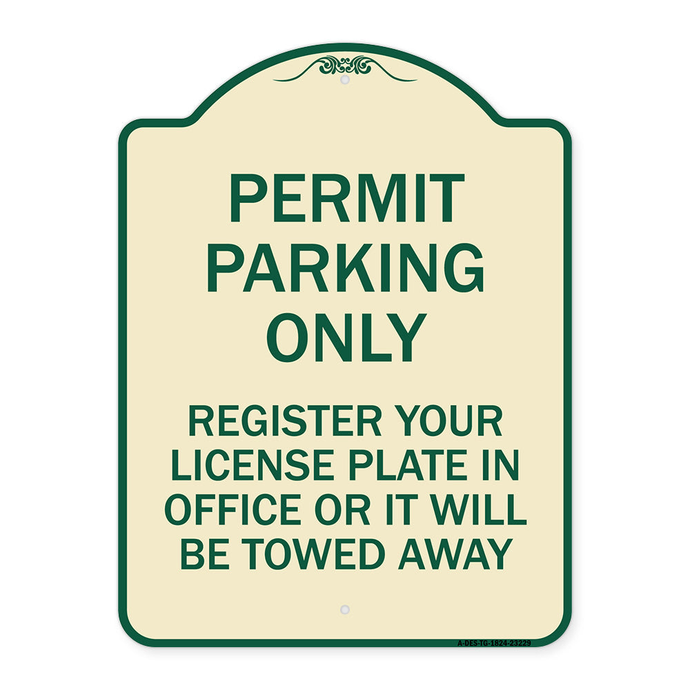 Register Your License Plate in Office or It Will Be Towed Away