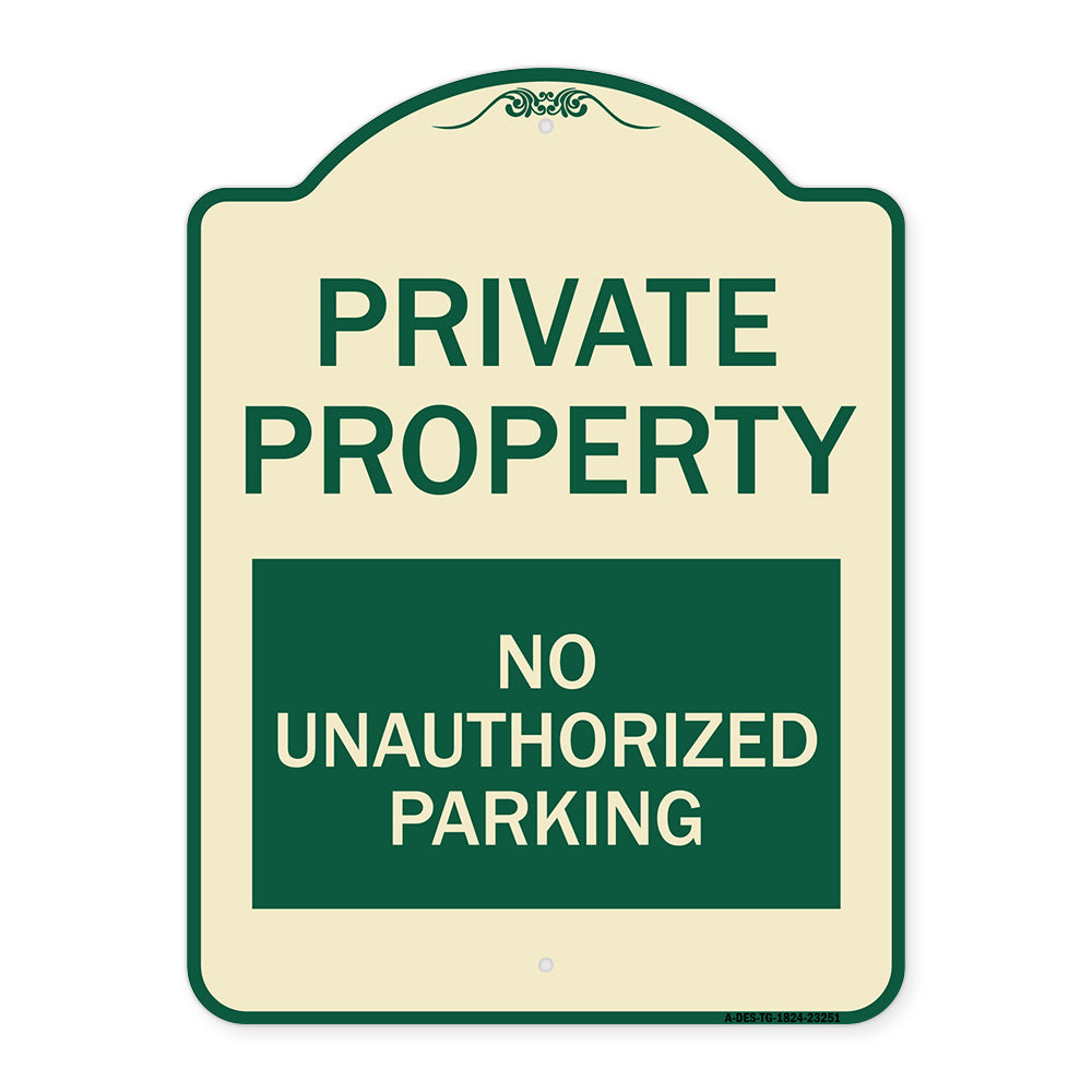 Private Property - No Unauthorized Parking