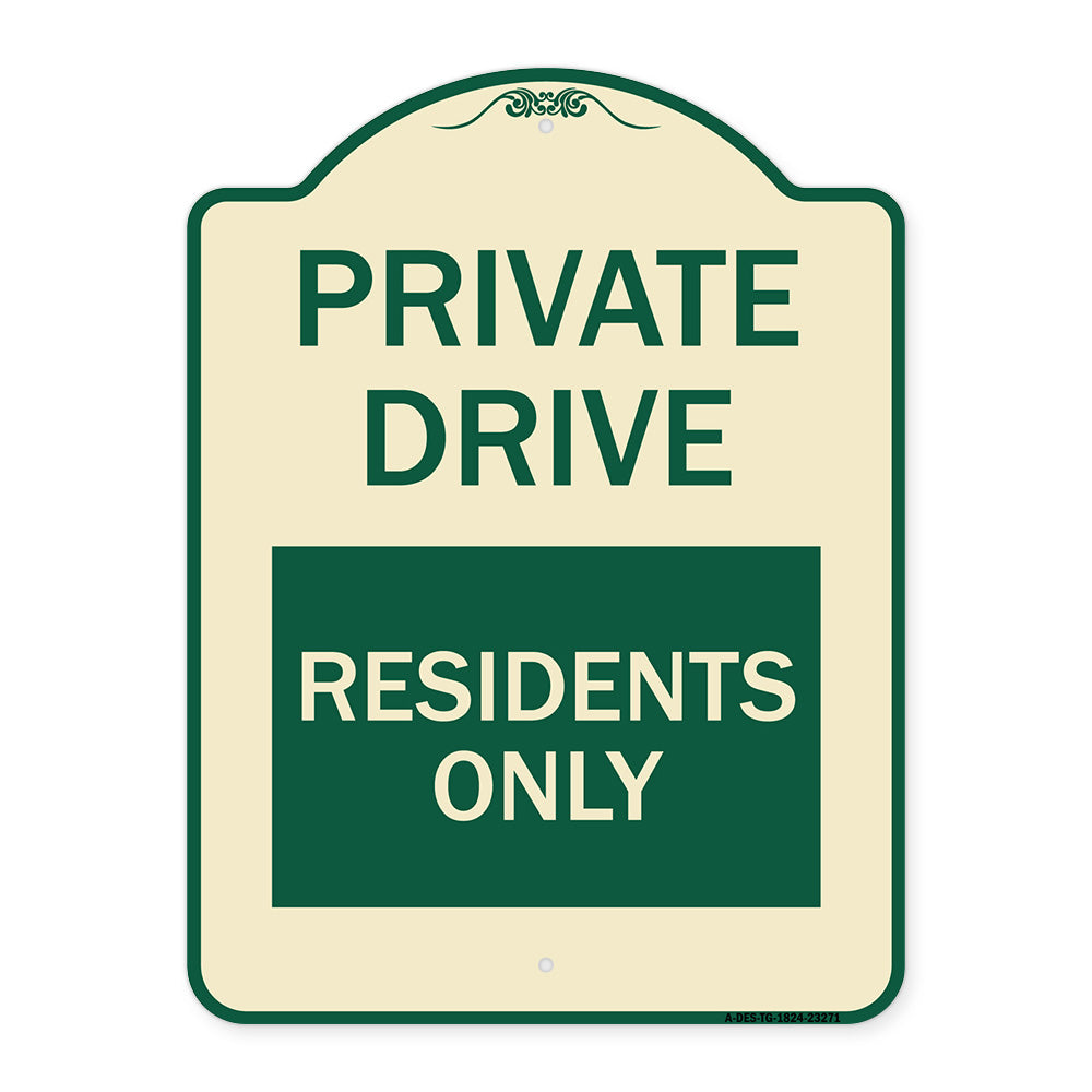 Private Drive Sign Private Drive - Residents Only