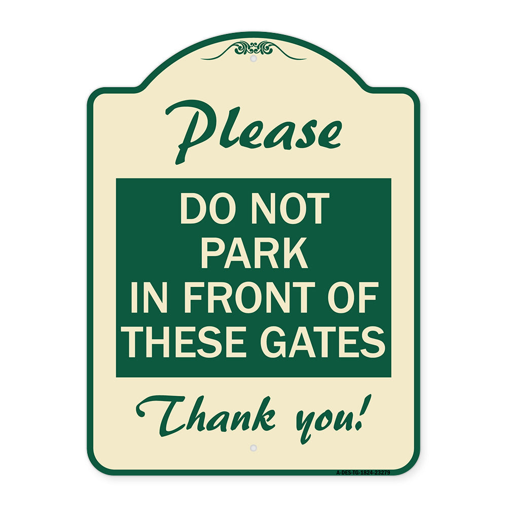 Please Do Not Park in Front of These Gates