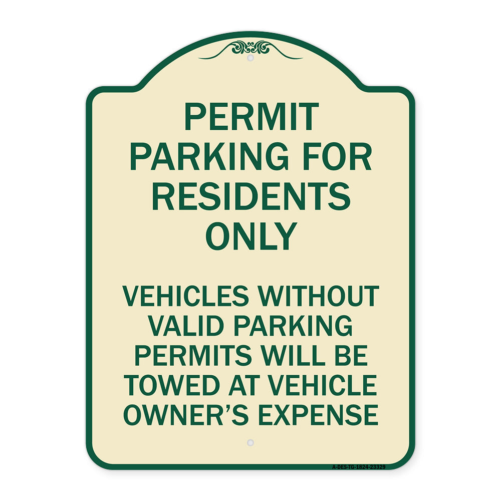 Permit Parking for Residents Only Vehicles Without Valid Parking Permits Will Be Towed at Vehicle Owner's Expense