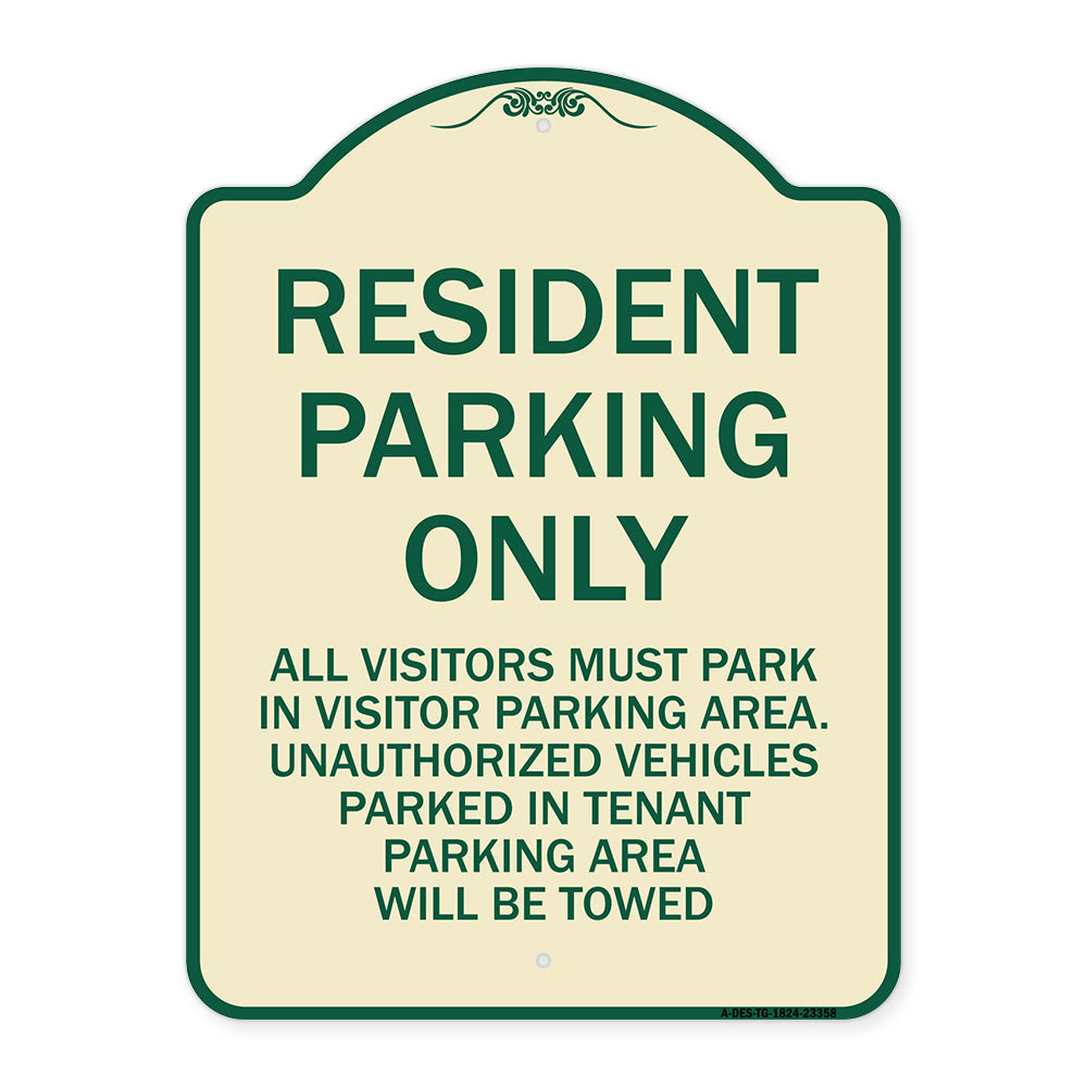 Parking Sign Resident Parking Only