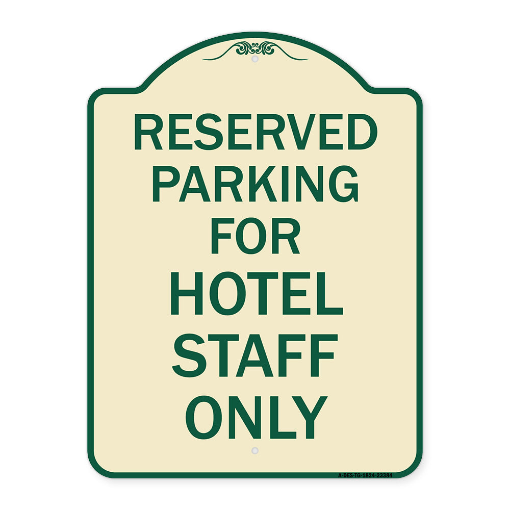 Parking Reserved for Hotel Staff Only