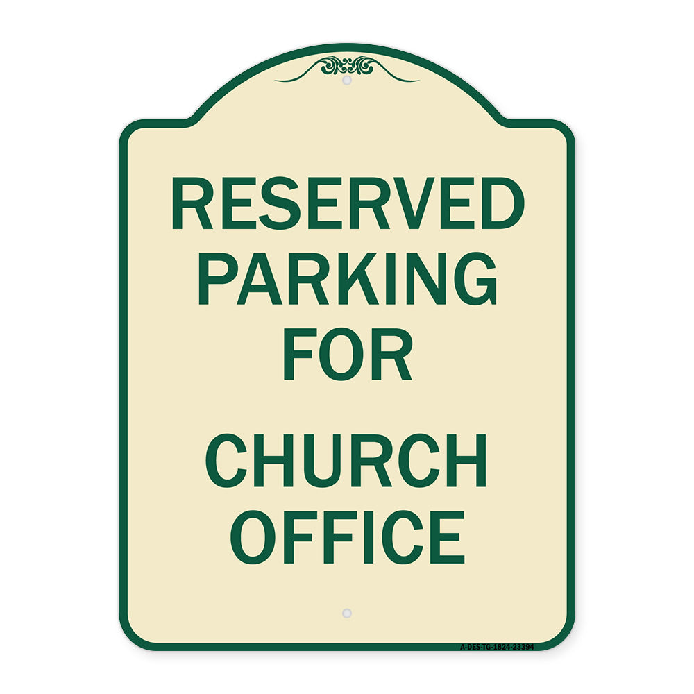 Parking Reserved for Church Office
