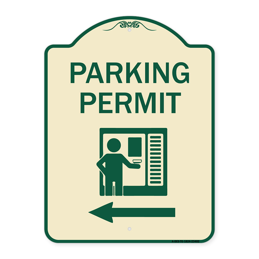Parking Permit (With Left Arrow Symbol)