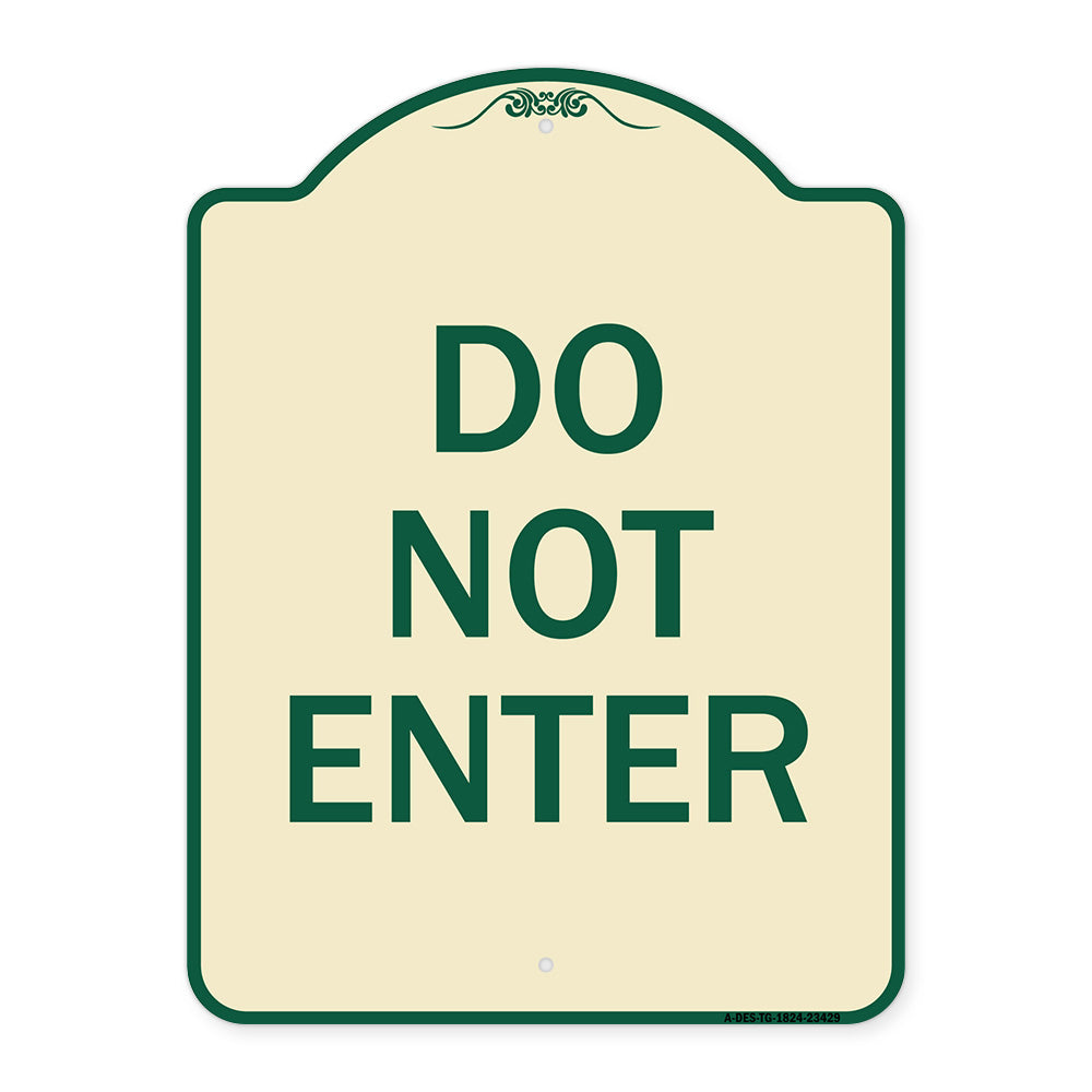 Parking Lot Sign Do Not Enter