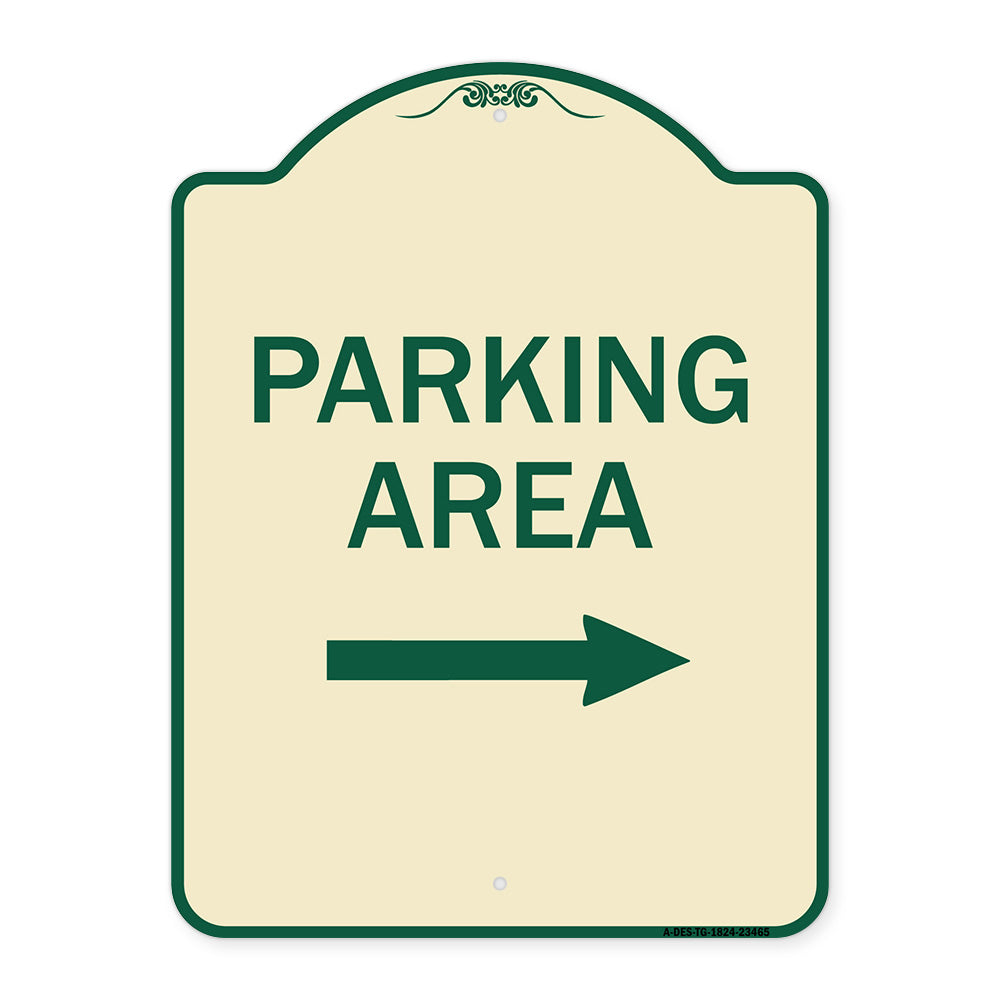 Parking Area with Right Arrow