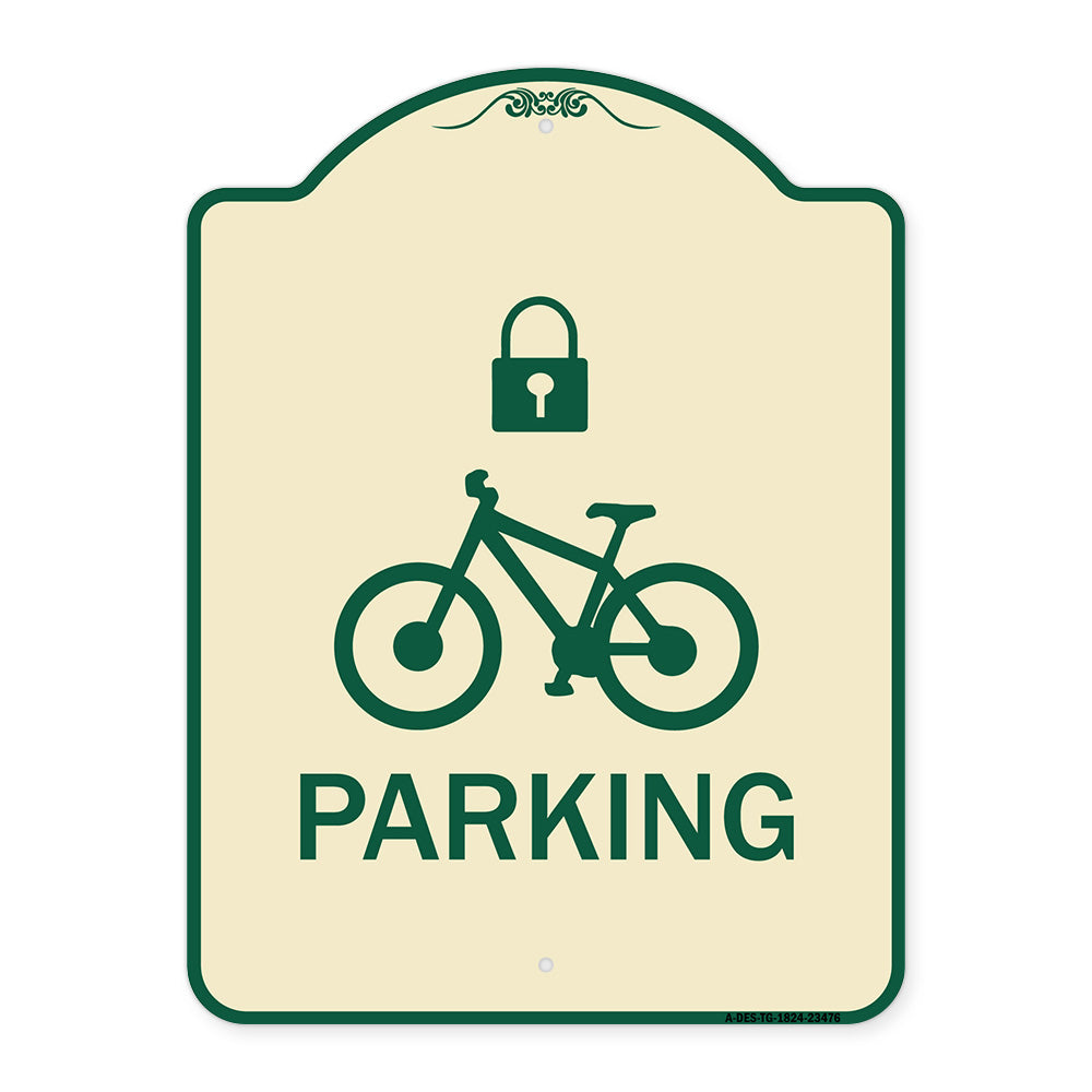 Parking (With Cycle and Lock Symbol)