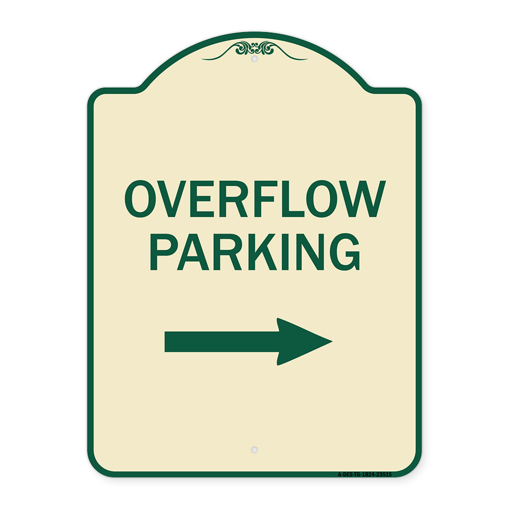 Overflow Parking with Right Arrow