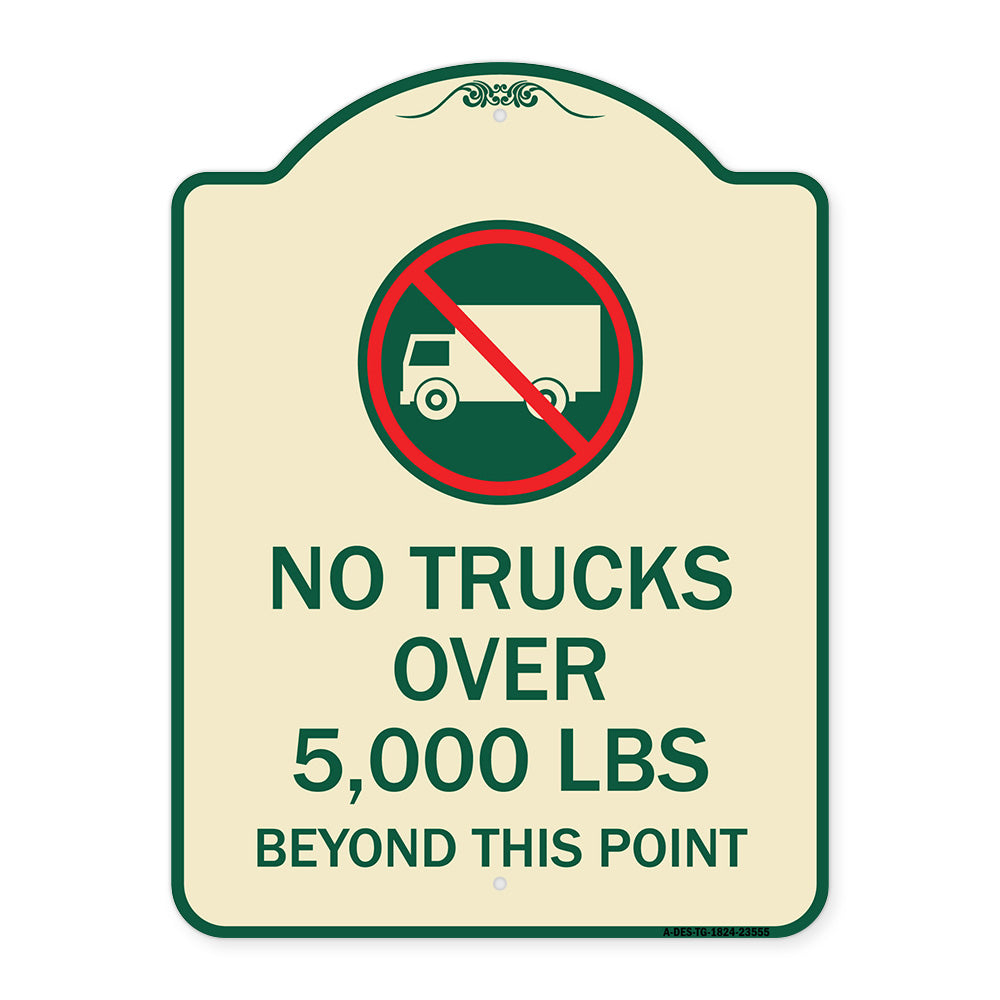 No Trucks Over (Editable Weight) Beyond This Point with Graphic