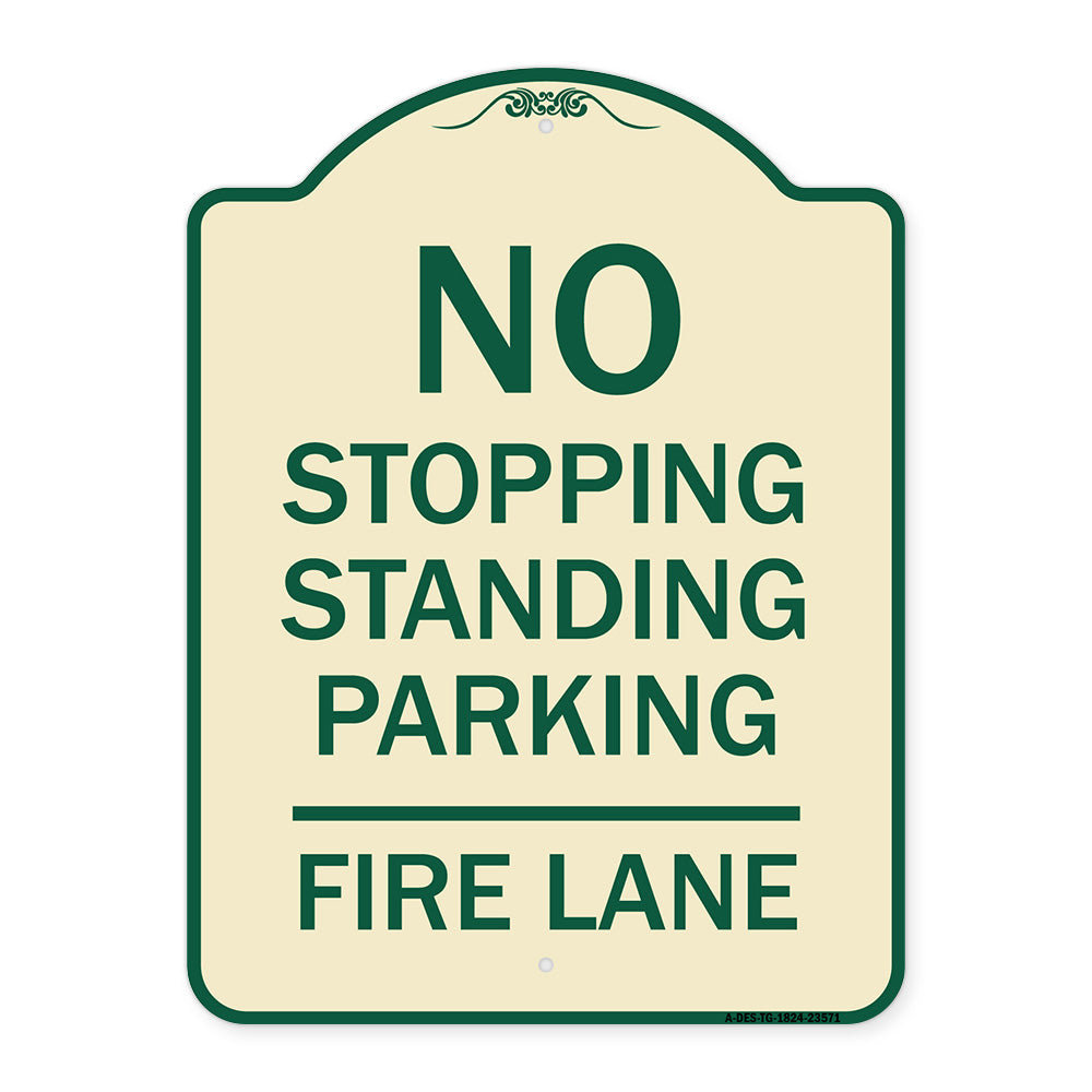 No Stopping Standing Parking - Fire Lane