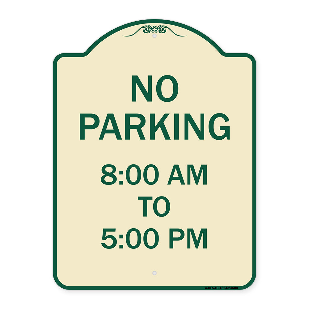 No Parking 8-00 Am to 5-00 Pm