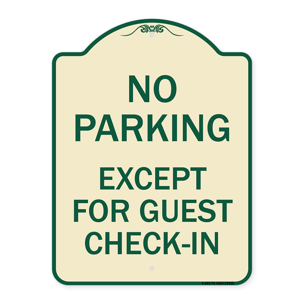 No Parking Except for Guest Check-In