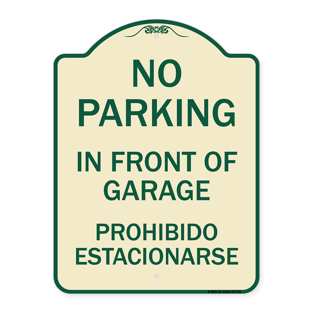 No Parking in Front of Garage Prohibido Estacionarse