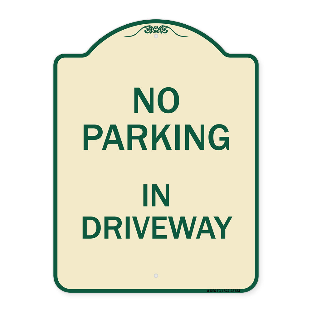 No Parking in Driveway