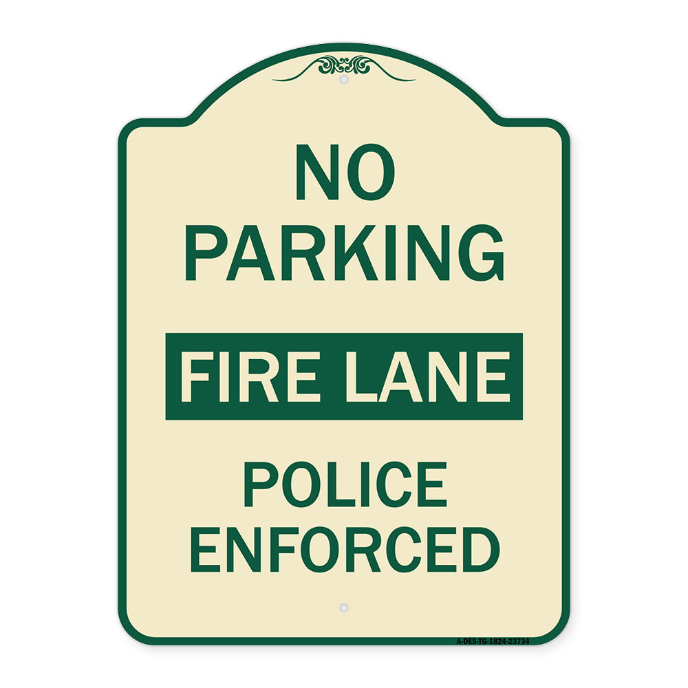 No Parking Fire Lane Police Enforced