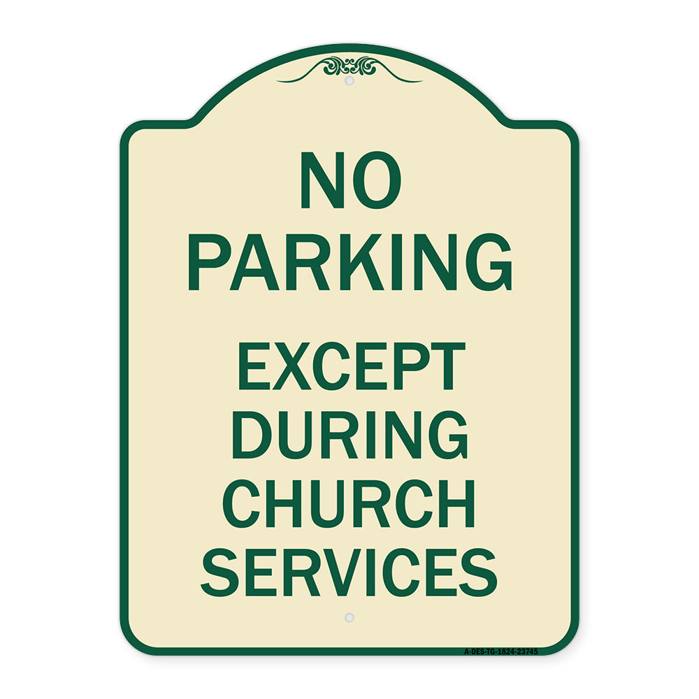 No Parking Except During Church Services