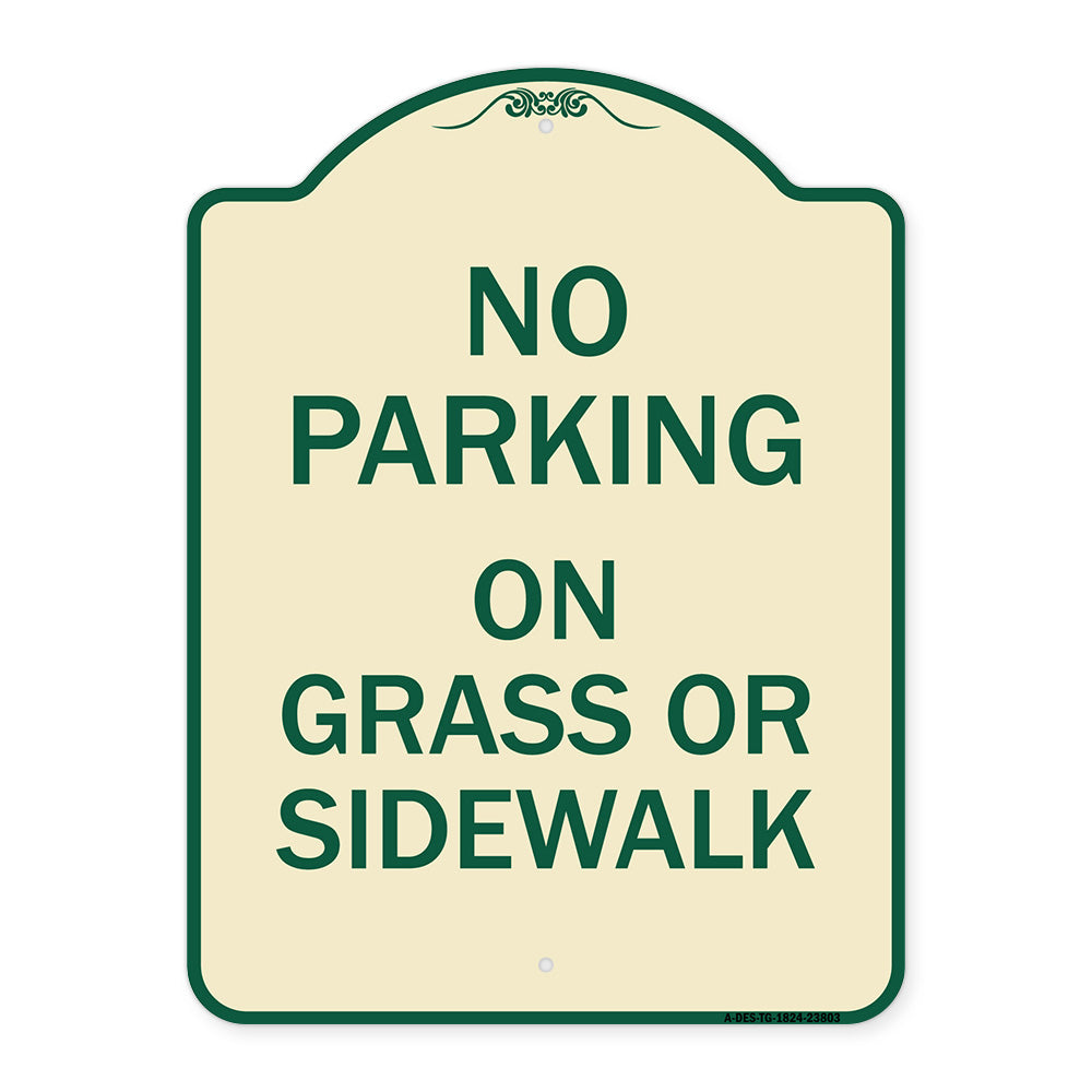 No Parking - on Grass or Sidewalk