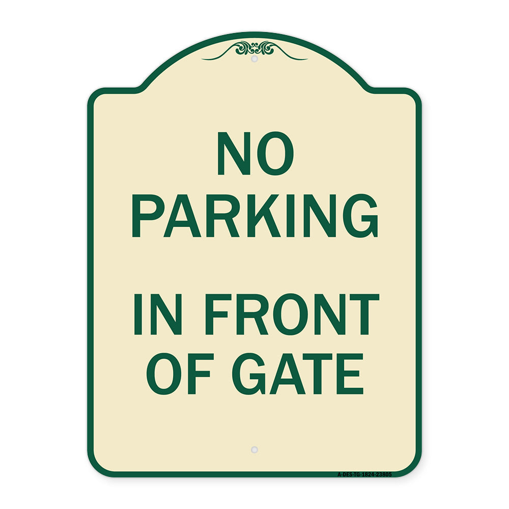 No Parking - in Front of Gate