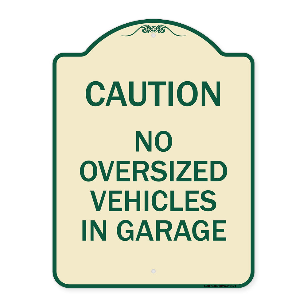 No Oversized Vehicles in Garage