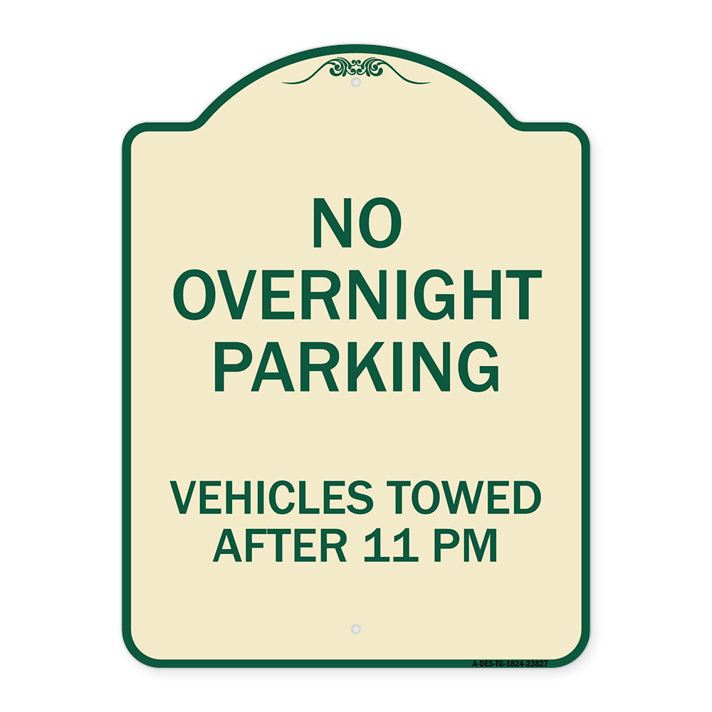 No Overnight Parking Vehicles Towed After 11 Pm