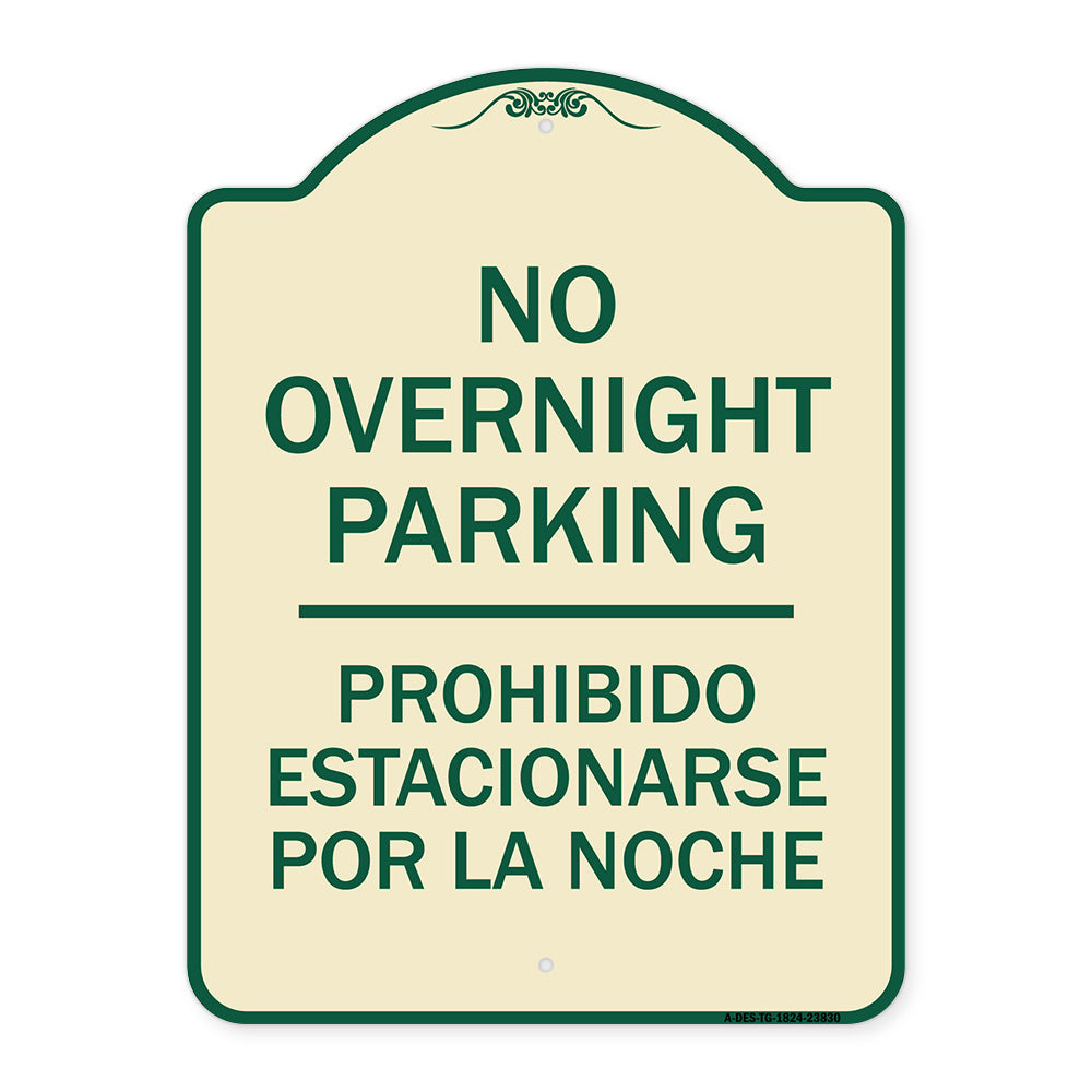 No Overnight Parking - Prohibido Estacionarse Por La Noche