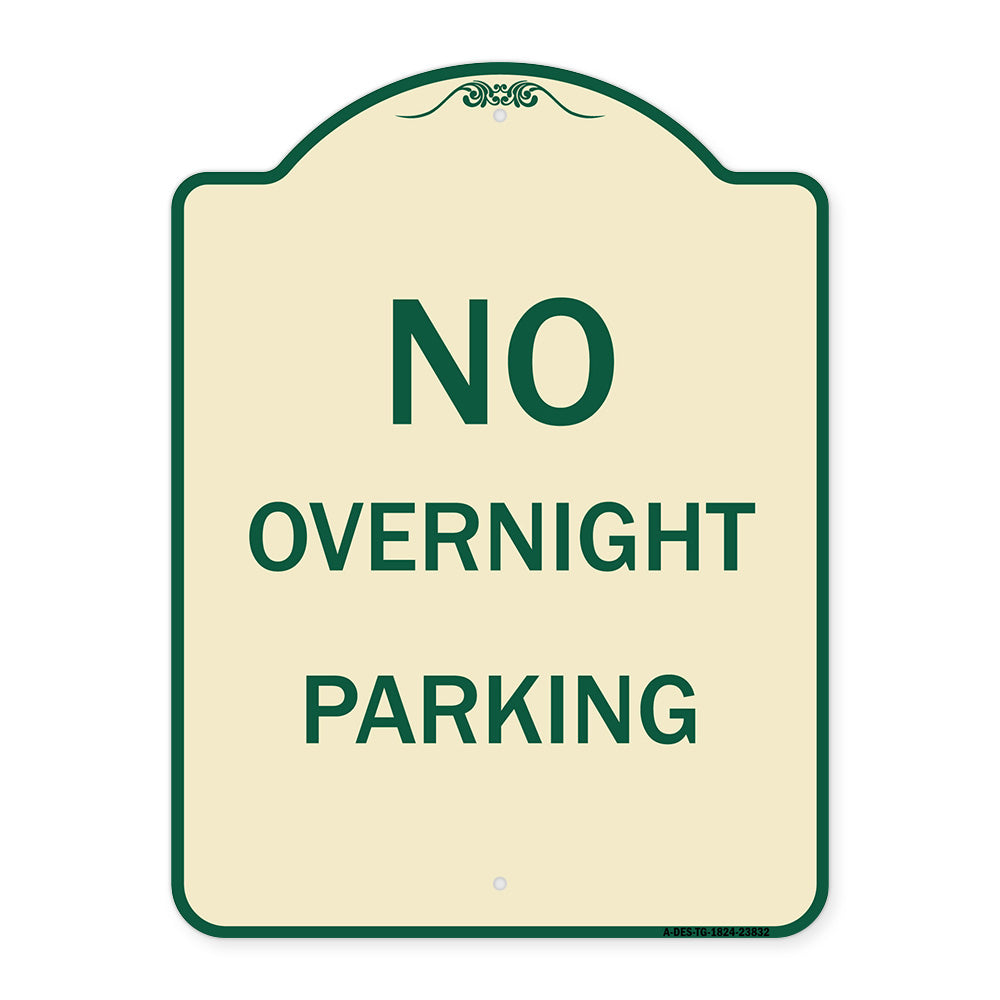 No Overnight Parking Sign