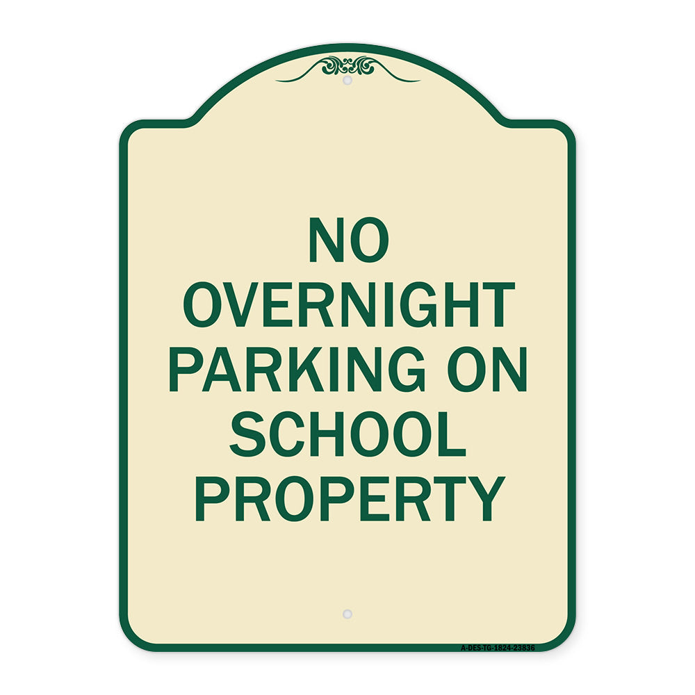 No Overnight Parking on School Property