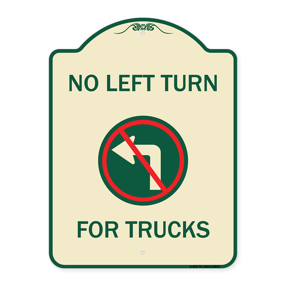 No Left Turn for Trucks with Graphic