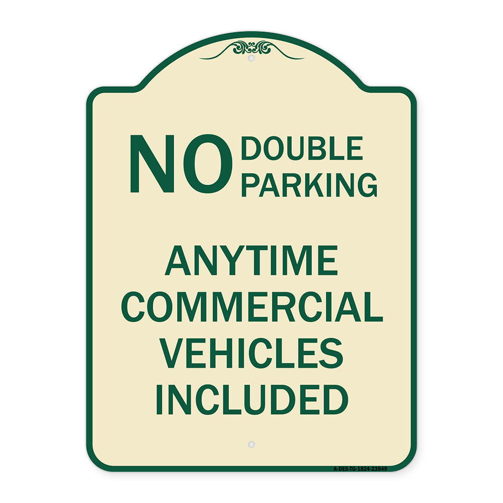 No Double Parking Anytime Commercial Vehicles Included
