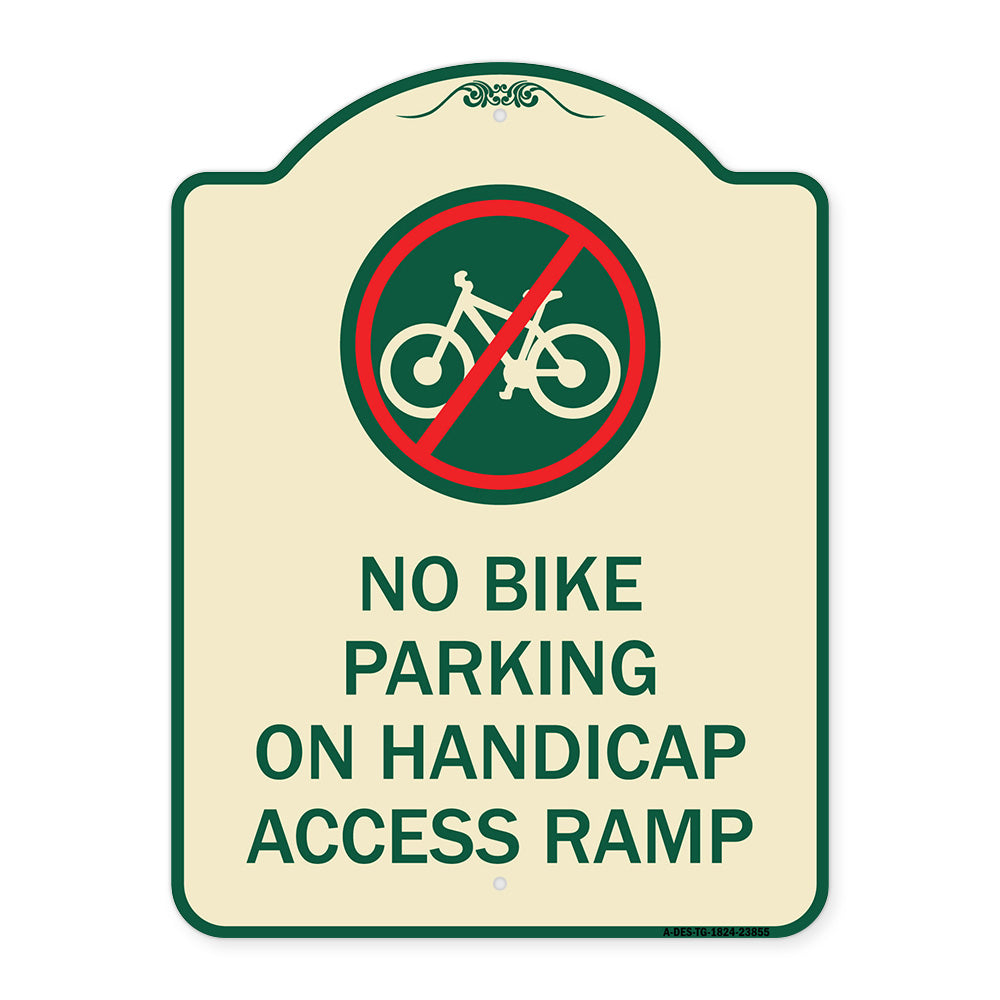 No Bike Parking on Handicap Access Ramp