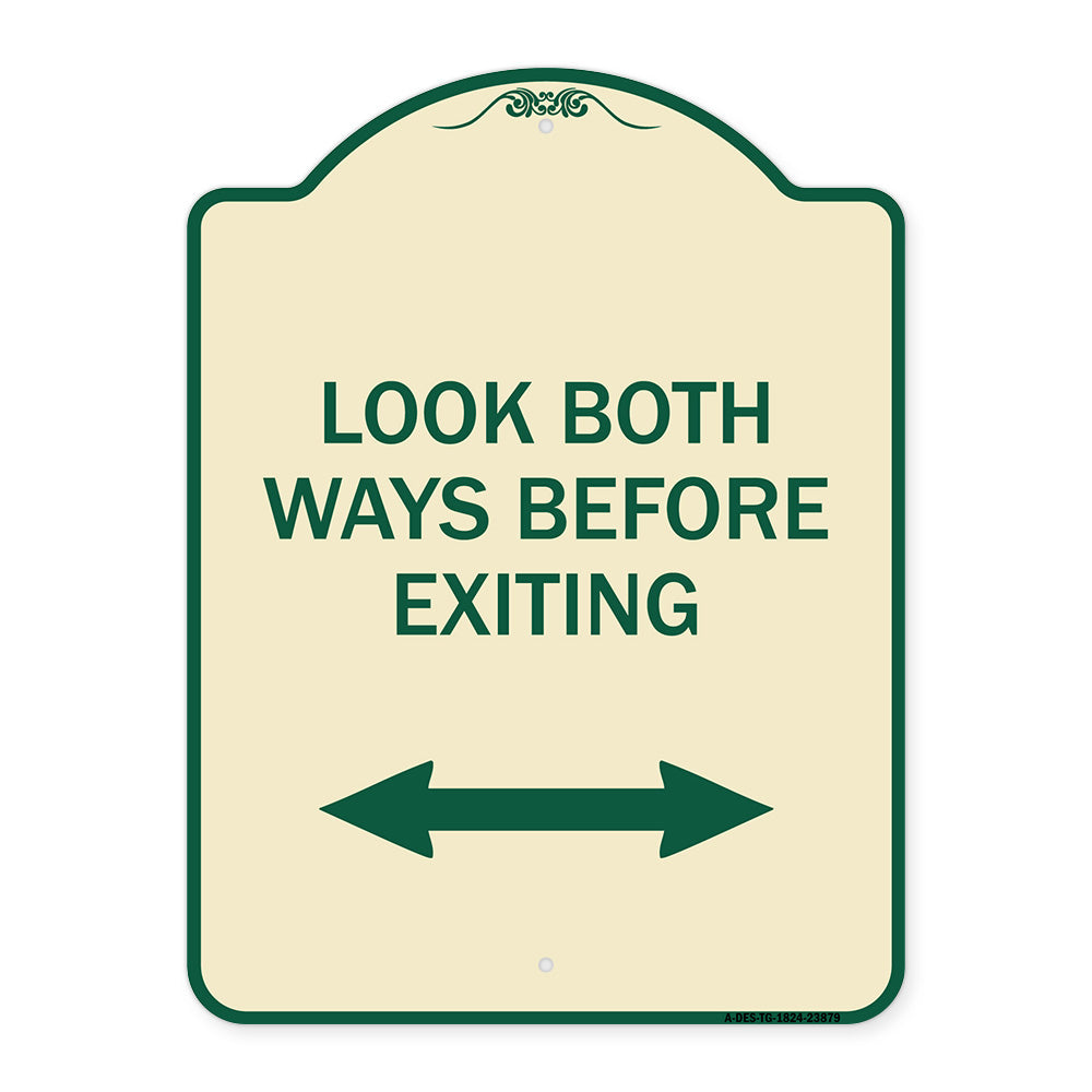 Look Both Ways Before Exiting (With Bidirectional Arrow)