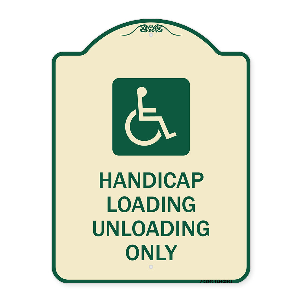 Handicap Loading Unloading Only (With Handicap Symbol)