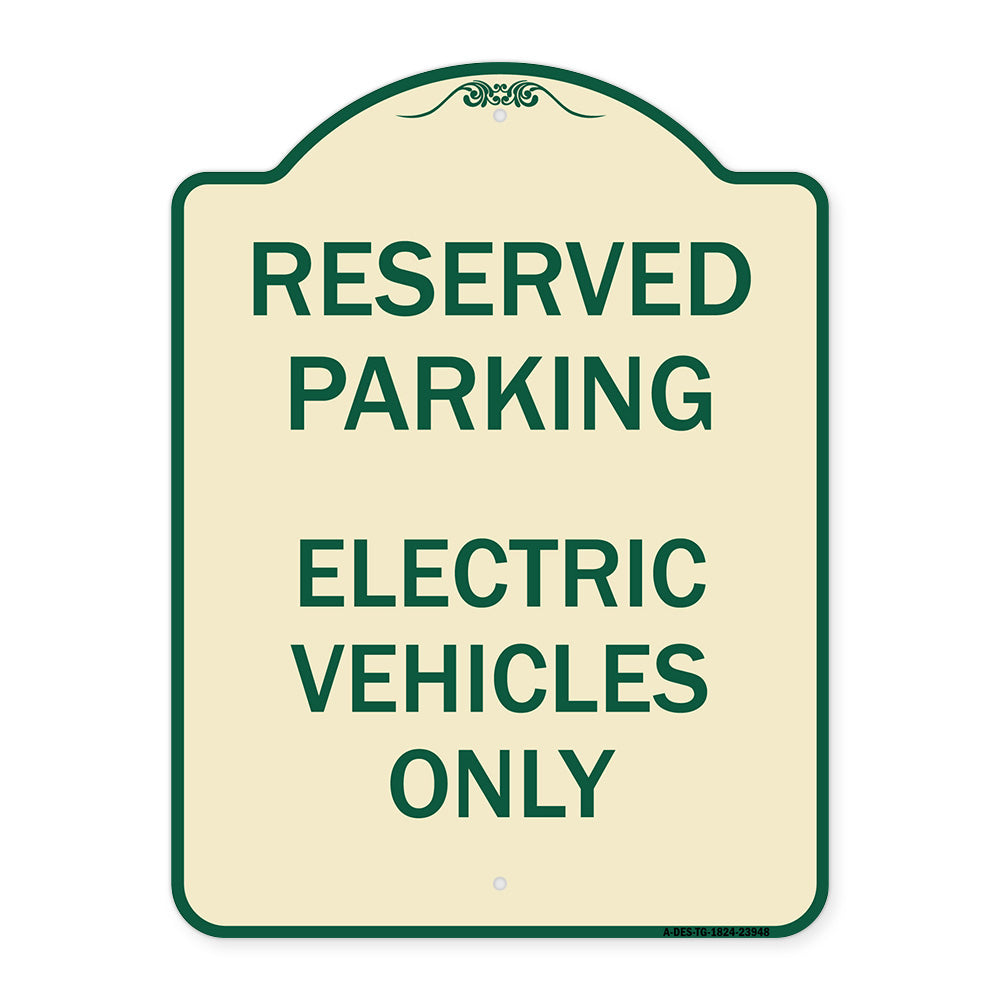 For Electrical Cars Reserved Parking - Electric Vehicles Only