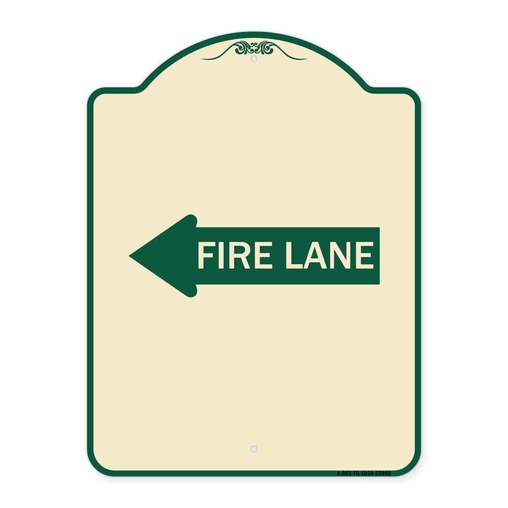 Fire Lane Left Arrow